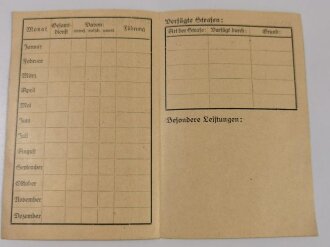 SA der NSPAD Brigade 94 Oberdonau .Dienstkarte, datiert 1939