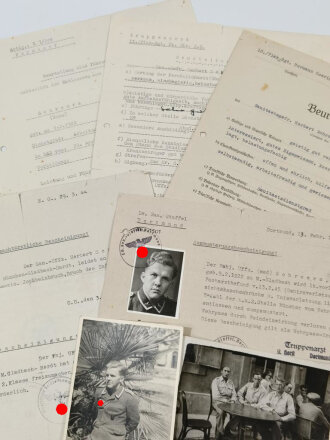 Dokumentennachlass eines Schwer Verwundeten Sanitäts- Gefreiten , Angehöriger Flak Regiment Hermann Göring