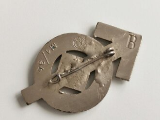 HJ Leistungsabzeichen in Silber B- Stück mit Hersteller M1/34, Nadel alt neu verlötet