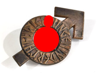 HJ Leistungsabzeichen aus Buntmetall in Bronze B- Stück mit Hersteller M1/101