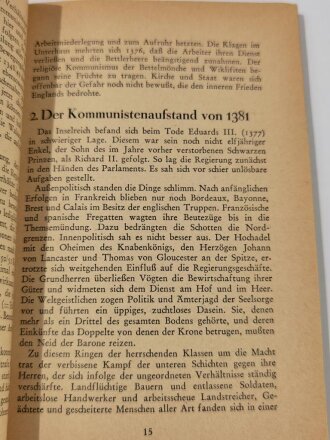 "Religiöser Kommunismus in England" Band 12, Zentralverlag der NSDAP, datiert 1942, 63 Seiten, DIN A5