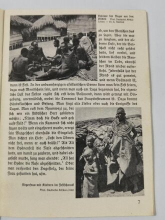 "Deutsches Land weit überm Meer" Ein Buchlein von unseren Kolonien, datiert 1940, 40 Seiten, über A6