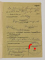 Bombenpaß - Ausweis für Fliegergeschädigte, ausgestellt 1943 in Hannover