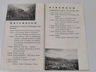 Die deutsche Arbeitsfront NSG "Kraft durch Freude" Tageseinteilung für die Urlauber der NS-Gemeinschaft, Kreisamt Offenburg