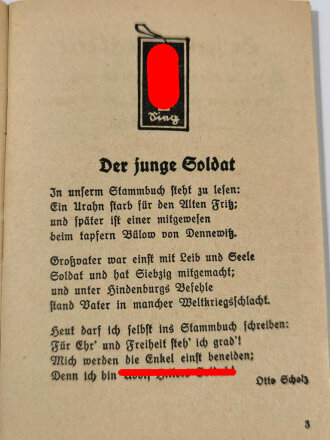"Deutsches Jugendherbergswerk 1941 Ränzlein " Jahrbüchlein für die deutsche Jugend vom Reichsverband für Deutsche Jugendherbergen, 48 Seiten, A6