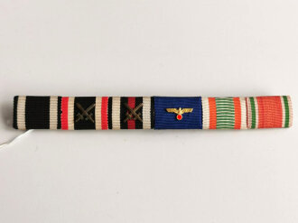 6er Bandspange mit Auflage, Dienstauszeichung Wehrmacht...