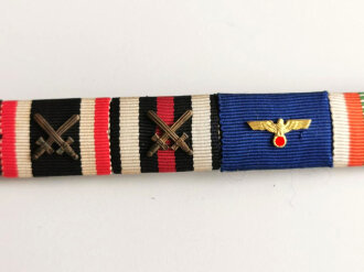 6er Bandspange mit Auflage, Dienstauszeichung Wehrmacht...