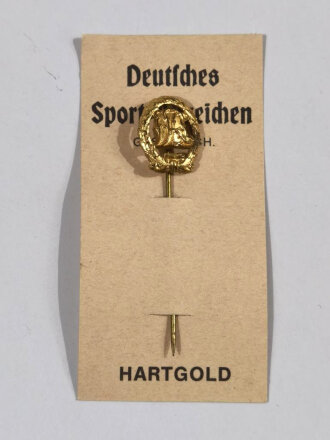 Deutschland nach 1945, Deutsches Reichssportabzeichen in Gold als 16 mm Miniatur mit Pappkarton