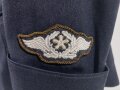 Luftwaffe, Viertaschenrock für einen Oberfeldwebel fliegertechnisches Personal. Alle Effekten Originalvernäht.