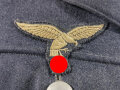 Luftwaffe, Viertaschenrock für einen Oberfeldwebel fliegertechnisches Personal. Alle Effekten Originalvernäht.