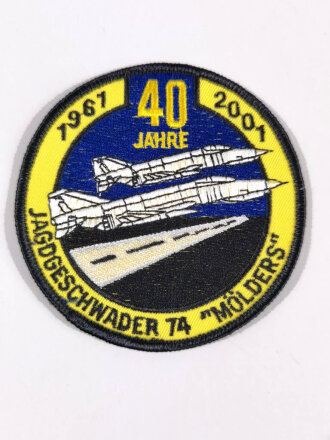 REPRODUKTION, Ärmelabzeichen " Luftwaffe Bundeswehr " Jagdgeschwader 74 Mölders 40 Jahre 1961 - 2001 " Durchmesser 9 cm