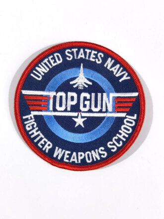REPRODUKTION, Patch " Top Gun- United States Navy - Fighter Weapons School " Durchmesser 10 cm