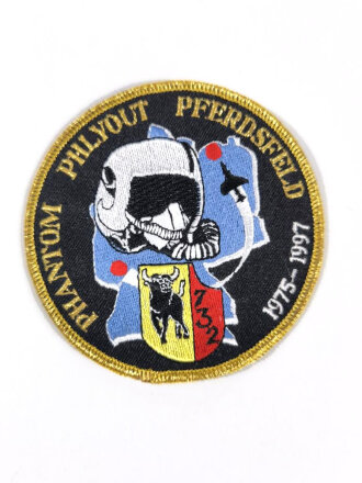 REPRODUKTION, Ärmelabzeichen " Phantom Phlyout Pferdsfeld 1975 - 1997 " Durchmesser 10 cm