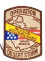 Patch " U.S. Operation Desert Storm " , " Mission Accomplished Kuwait, Saudi Arabia "