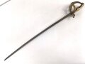 Hessen, Säbel eines Angehörigen im Husaren Regiment No. 13. Beidseitig geätzte Klinge , Golden angemaltes Gefäß, Scheide fehlt