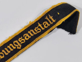 III.Reich, Ärmelband "Lehrerbildungsanstalt" gelb auf schwarz, stark getragen und auf 32cm gekürzt