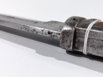 1.Weltkrieg, Aushilfsseitengewehr (  EB55 ) mit Stahlblechscheide, Gereinigtes Stück in gutem Gesamtzustand