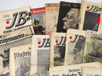 Konvolut Zeitungen und Hefte aus der Zeit des III.Reich, nicht auf vollständigkeit oder Zustand geprüft, etwa 25 Stück