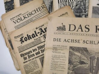 Konvolut Zeitungen und Hefte aus der Zeit des III.Reich, nicht auf vollständigkeit oder Zustand geprüft, etwa 25 Stück