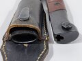 Seitengewehr M84/98 für K98 der Wehrmacht. Nicht nummerngleiches Stück in gutem Zustand, im Koppelschuh mit Seitengewehrtroddel