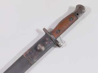 Seitengewehr England, Modell  P 07 mit Lederscheide,...