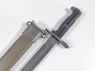 U.S. Navy 1942 dated M1905 Springfield Rifle Bayonet in USN MK1 scabbard. Good condition