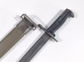 U.S. Navy 1942 dated M1905 Springfield Rifle Bayonet in USN MK1 scabbard. Good condition