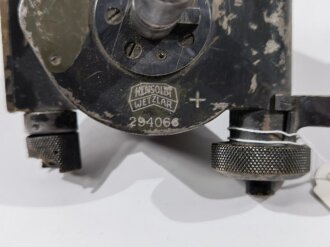 Meßkreis zum Scherenfernrohr der Wehrmacht, Originallack, Hersteller Hensoldt Wetzlar. Dreht, nicht komplett, frühes Stück aus Messing