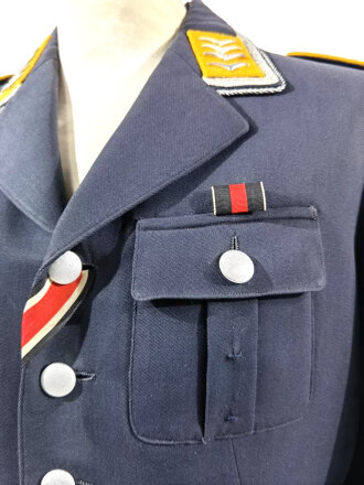 Luftwaffe, Viertaschenrock für einen Unteroffizier in der Kriegsschule für fliegendes Personal . Eigentumstück eines Schneiders aus den Sudetenland, die Effekten original vernäht