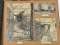 1.Weltkrieg Fotoalbum eines Angehörigen IR55, später Oberschlesisches Regiment 62. Stellungskämpfe vor Dünaburg, später Flandern und Somme. Jede Seite des Album ist fotografiert. Seitenmaß je 25 x 32cm