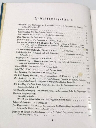 "Luftfahrt ist Not" Wilhelm Andermann Verlag, 1929, Farbig angelegter und geprägter Leineneinband. Großformat. mit 416 Seiten, gebraucht