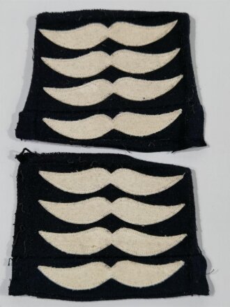Luftwaffe, Paar Rangabzeichen für den Fliegerschutzanzug für einen Oberfeldwebel, Breite 10,5 cm x Höhe 9,5 cm, getragen