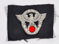 Polizei III.Reich, Adler für das Schiffchen für Mannschaften, weißer Faden auf schwarz