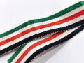 Bandabschnitt für die Bandspange " Deutsch- Italenische Feldzugmedaille " Breite 15 mm, Sie erhalten je 5 cm