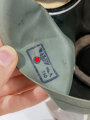 Volksgasmaske Luftschutz in Bereitschaftsbüchse aus Blech, diese original lackiert
