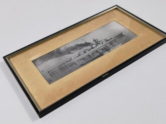 "Schlachtschiff Gneisenau" Original gerahmt, Maße des Rahmens 17,5 x 31,5cm