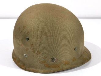 U.S. 2. Weltkrieg, früher Innenhelm aus Presspappe "papercloth Hawley liner" Schweißband und neckstrap neueren Datums, aber vermutlich so getragen. Selten