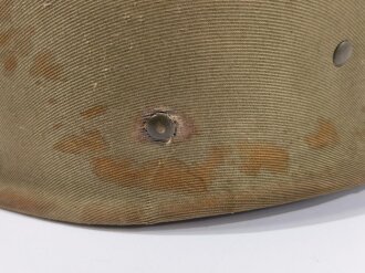 U.S. 2. Weltkrieg, früher Innenhelm aus Presspappe "papercloth Hawley liner" Schweißband und neckstrap neueren Datums, aber vermutlich so getragen. Selten