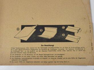 Erweiterte Kinderlandverschickung, Postmappe