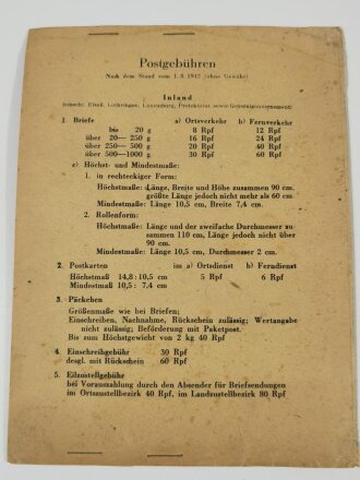 Erweiterte Kinderlandverschickung, Postmappe