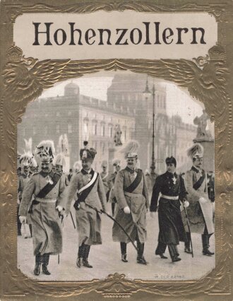 Kaiserreich, patriotisches Etikett? , teils erhaben geprägt " Hohenzollern" 10,5 x 13,5cm