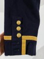 Kriegsmarine, dunkelblaue Paradejacke für einen Verwaltungsmaat , Kammerstück von 1936 in gutem Zustand, der Brustadler fehlt
