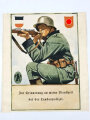 Landespolizei Bayern III.Reich, Erinnerungsblatt im Format 36 x 42cm, "Hohlwein" Entwurf
