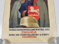 Grossformatiges Plakat " 14.Reichsfrontsoldatentag des Stahlhelm Bund der Frontsoldaten Hannover"  Guter Zustand, Maße 59 x 81cm, "Hohlwein" Entwurf