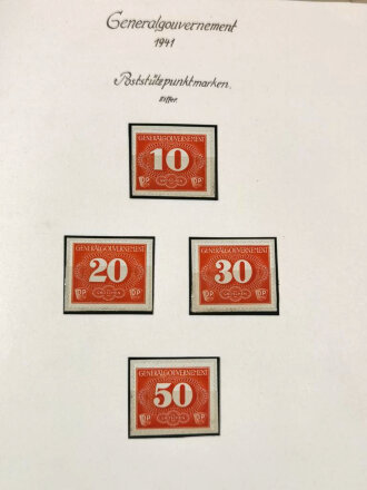 Generalgouvernement , umfangreiche Sammlung Briefmarken