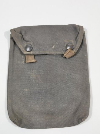 Blaue Tasche für eine Gasplane der Wehrmacht,  getragenes Stück