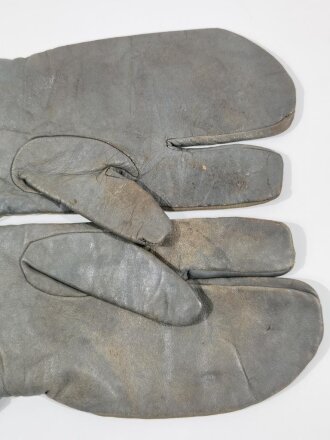 Paar Handschuhe für Kradmelder der Wehrmacht. Leicht getragenes Paar mit Reichsbetriebsnummer in Grösse 10