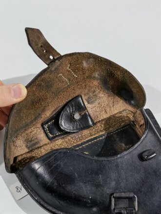 Koffertasche für Pistole P08 der Wehrmacht. Datiert 1938, getragenes Stück in gutem Zustand