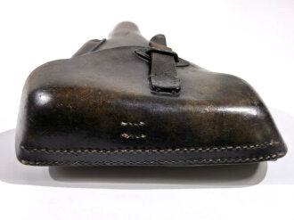 Koffertasche für Pistole P38 der Wehrmacht. Datiert 1942, getragenes Stück in gutem Zustand