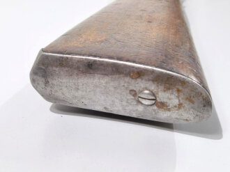 Frankreich, Steinschlossgewehr  ähnlich Typ 1816/21 ,Kaliber 17,6 mm, Gesamtlänge 137 cm, Gewicht 3,96 kg, Laufmarkierung ELG ,Schloßmarkierung Modell  Royal St.Etienne schlecht lesbar, alle Metallteile gemarkt, eventuell für einen deutschen Kleinstaat ,